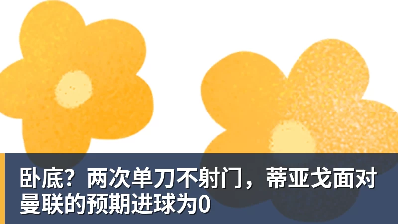 熊猫体育-卧底？两次单刀不射门，蒂亚戈面对曼联的预期进球为0